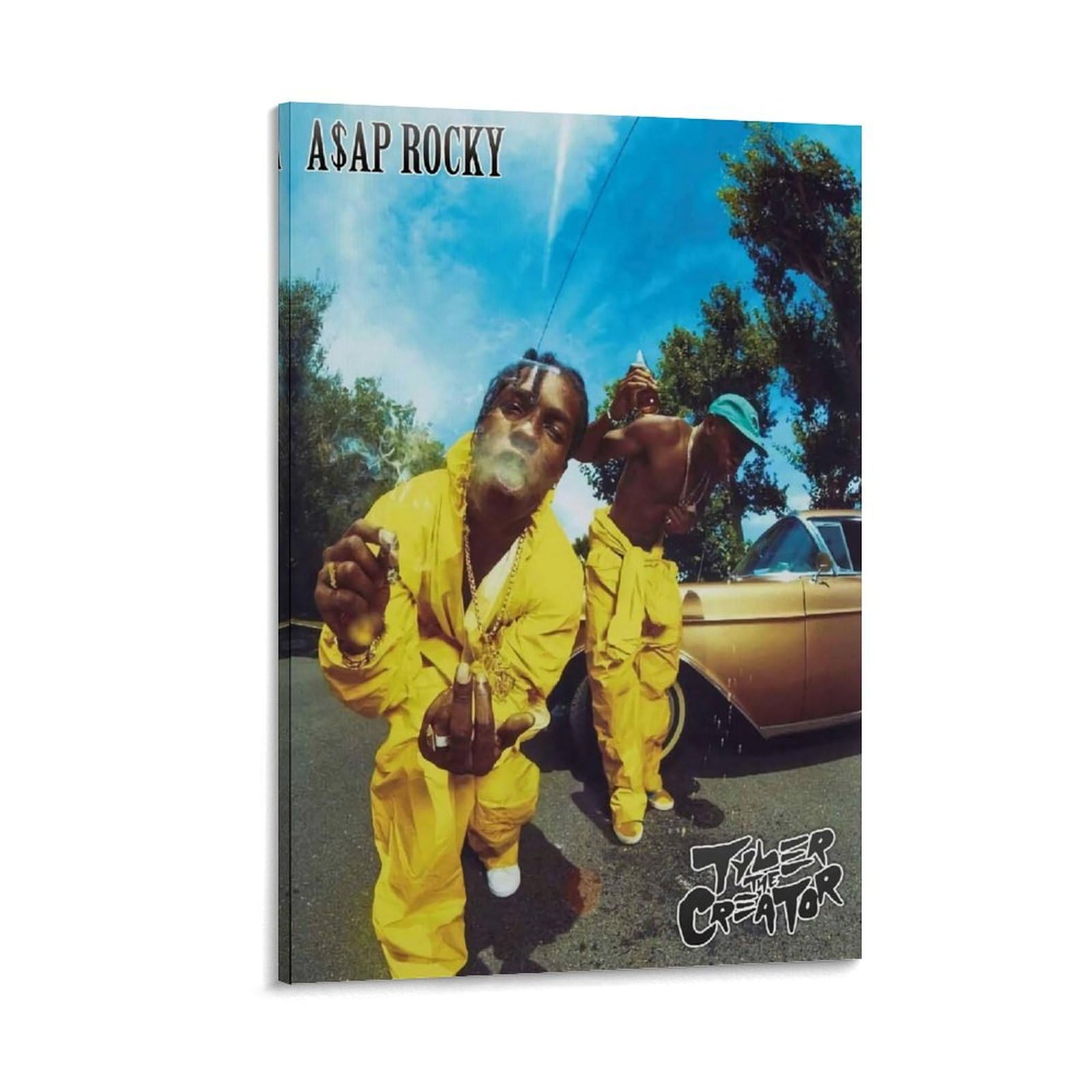 JUKL Asap Poster Rocky Tyler Rapper The Creator Music Vintage Poster Wall Art Decorative Painting Bedroom Painting Posters 08x12inch(20x30cm) Frame-style