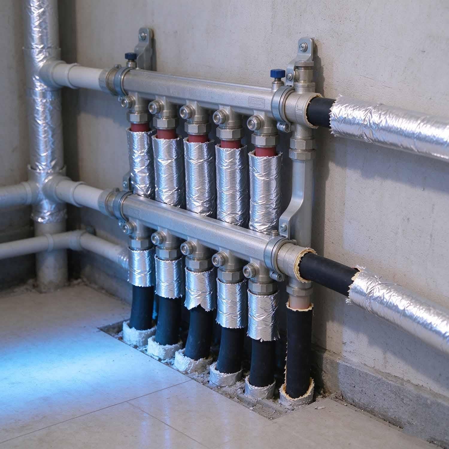 Tube en Mousse D'isolation de Tuyau, Enveloppe de Conduit Pré-fendue ID10-219mm Avec Feuille D'aluminium Pour L'hivernage Des Tuyaux D'eau Chaude(Thickness20mm,ID219mm/8.6in)