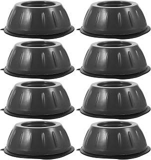 STOBAZA 8pcs Refrigerator Raising Pads and Washer Anti Vibration Mat Set, Non-Slip Shock Absorbing Foot Mats for Washing Machine and Fridge Protection