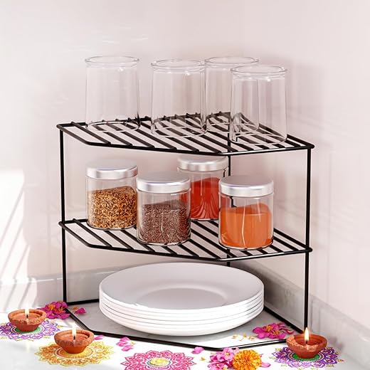 WonderStand 3-Tier GI Steel Corner Storage Rack: A Versatile Solution to Organize Kitchen Plate and Dishes