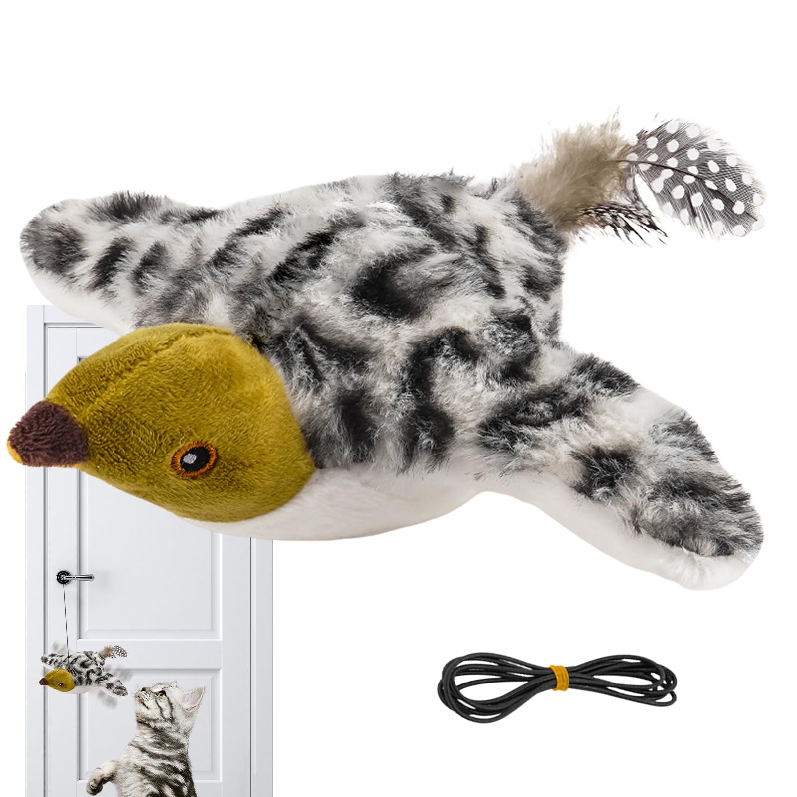 Jouet oiseau battant pour chat idéal pour le jeu en plein air et l'exercice