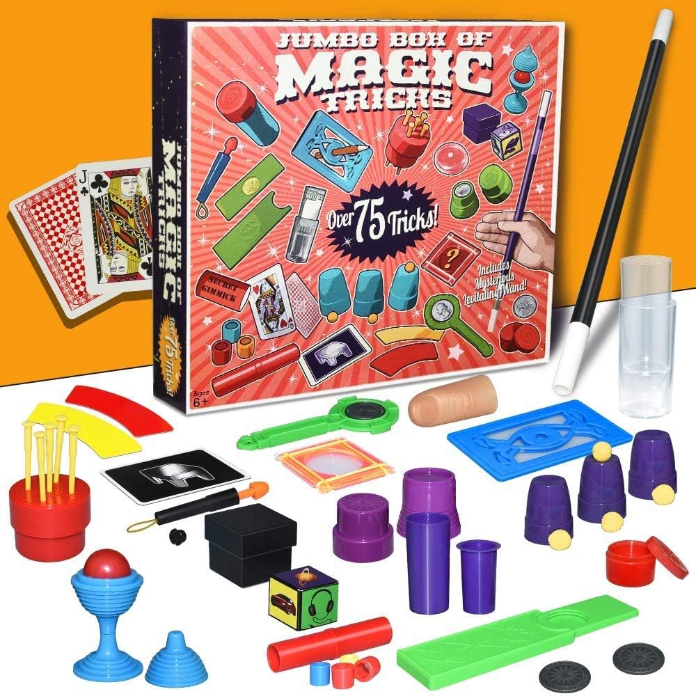 CHANEDE Magic Toys Kit Set with Wand and 75 Magic Tricks for Kids Boys