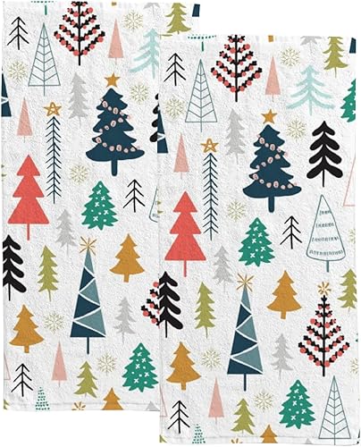 Vantaso Juego de 2 toallas de mano de baño con diseño de corazones lindos color rojo rosa suaves y absorbentes toallas de mano de cocina para baño