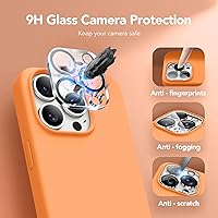 Vista 1330 de GONEZ Funda de silicona para iPhone 15 Pro Max, compatible con Magsafe, protector de cámara + protector de pantalla, forro de microfibra suave Negro