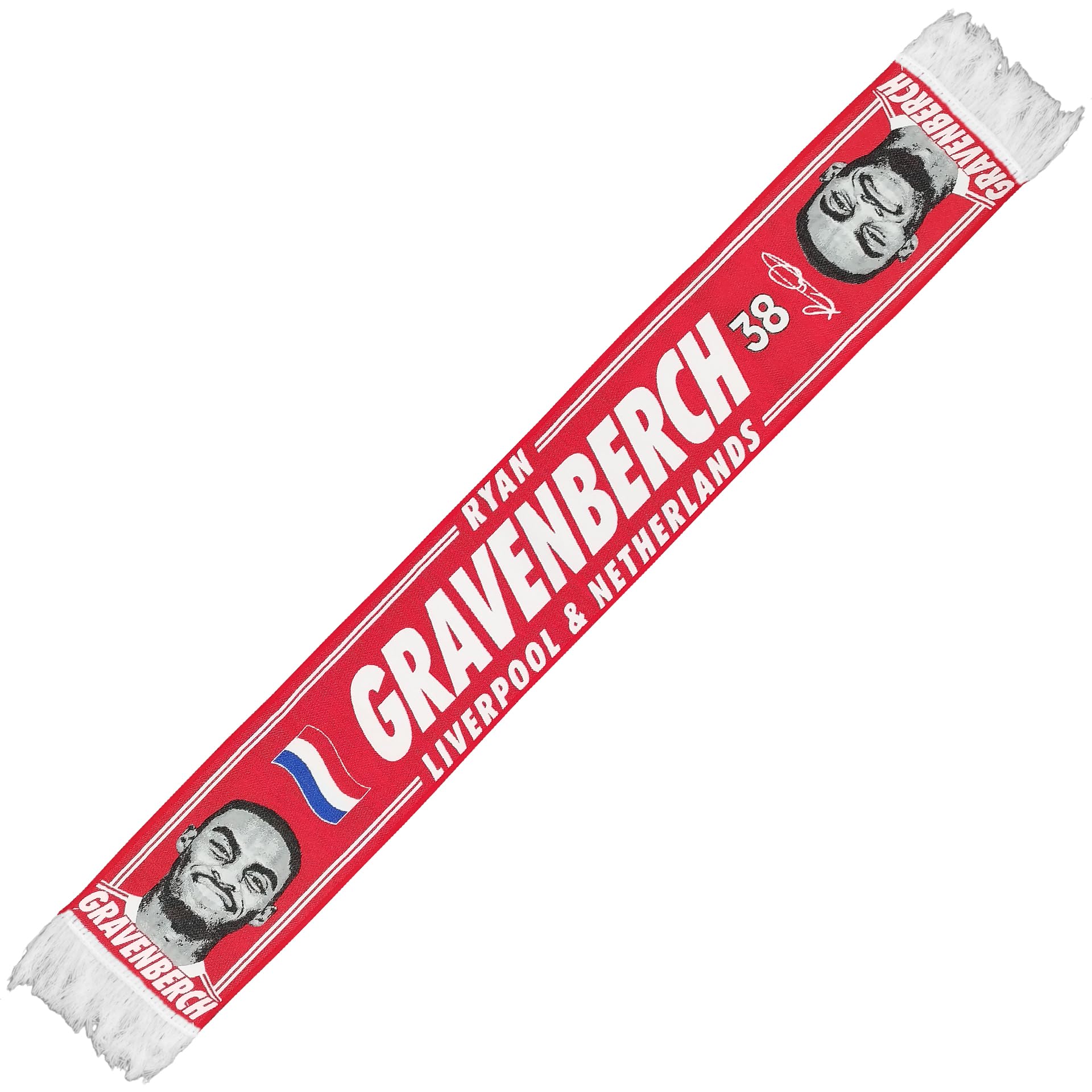Partisan Unisex Red Liverpool Scarf Gravenberch