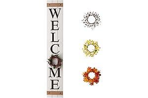Glitzhome Standing Welcome Sign for Front Porch
