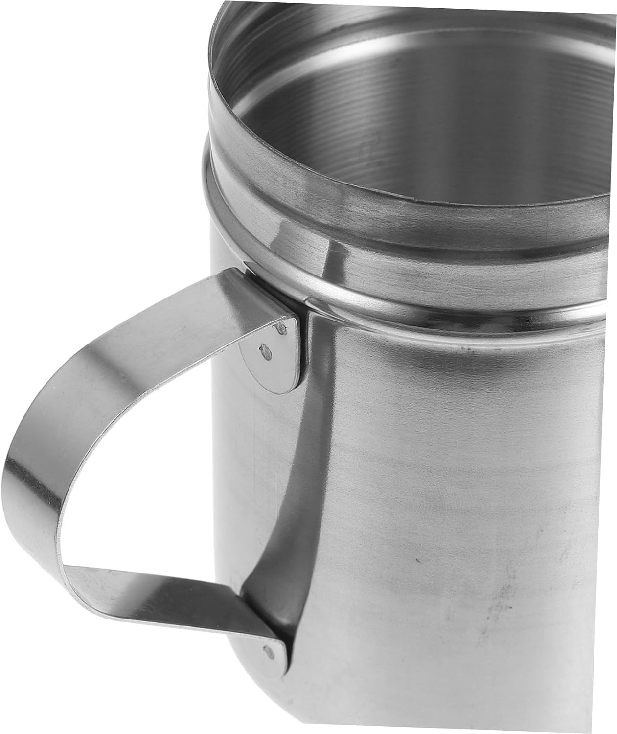 Stainless Steel Powdered Sugar Shaker with Handle Multifunctional Flour Sifter and Spice Dispenser for Baking Coffee Pepper Dusting Compact Medium Capacity for Home and Travel