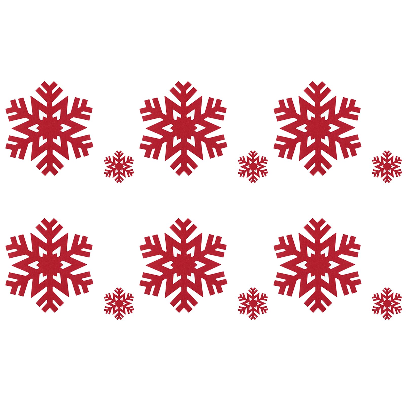 YIXANNX Snowflake Table for Creative Dining Placemat And Coaster Set for like Easter, Thanksgiving - Ideal for Dining Tables, Snowflake, 12pcs