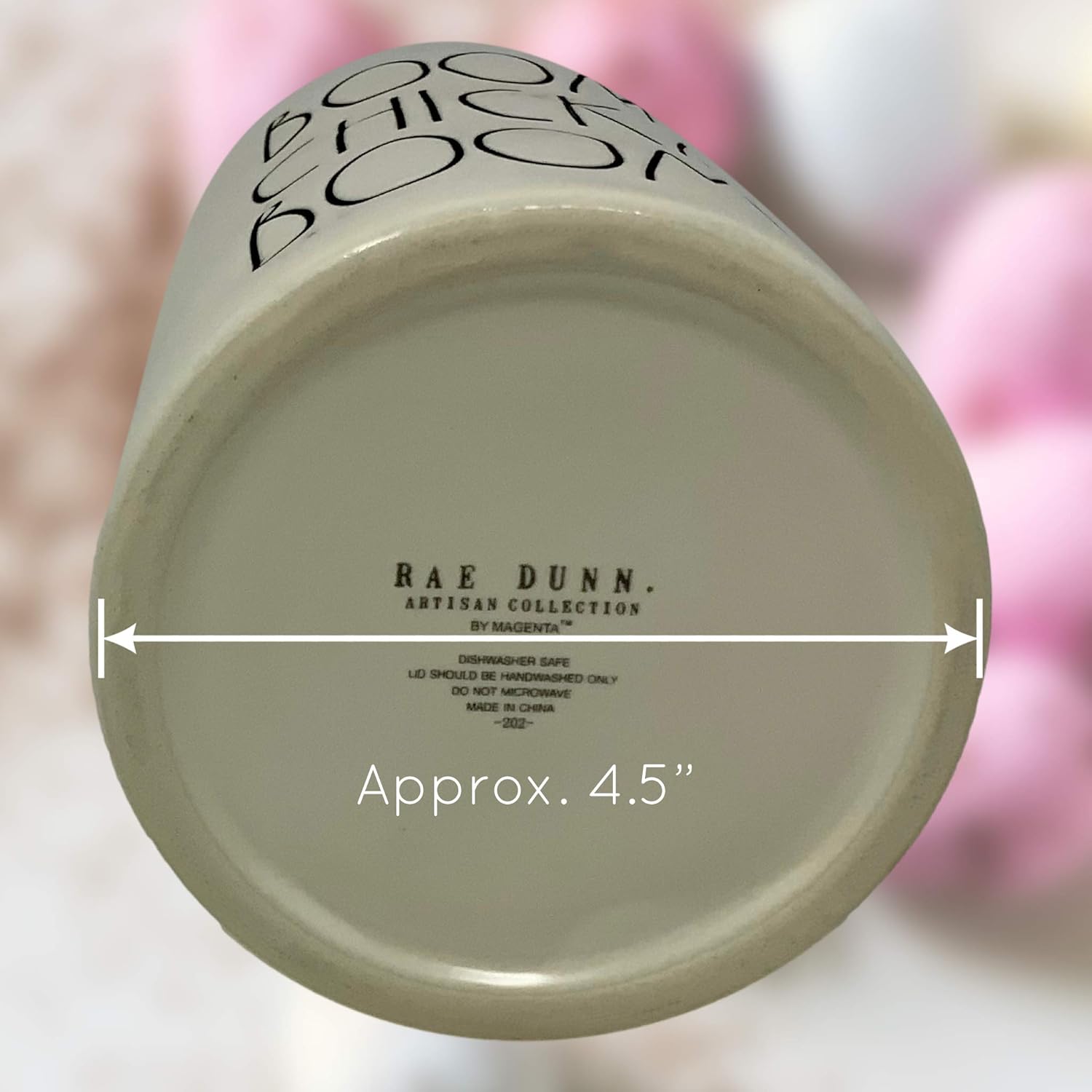 RAE DUNN BOOM CHICKA BOOM EASTER CANISTER - Cookie - Jellybean jar - Artisan Collection by Magenta. A great ceramic storage container for flour, treats, or cookies.