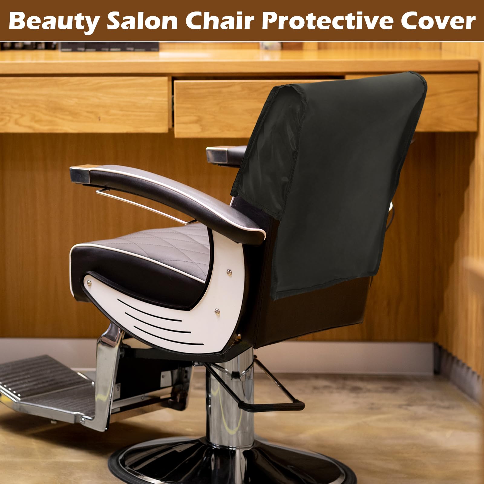 Colaxi Salon Barber Chair Back Covers Protectors - Salon Equipment for Hair Stylist - Beauty Protective Equipment Tools & Accessories - Black