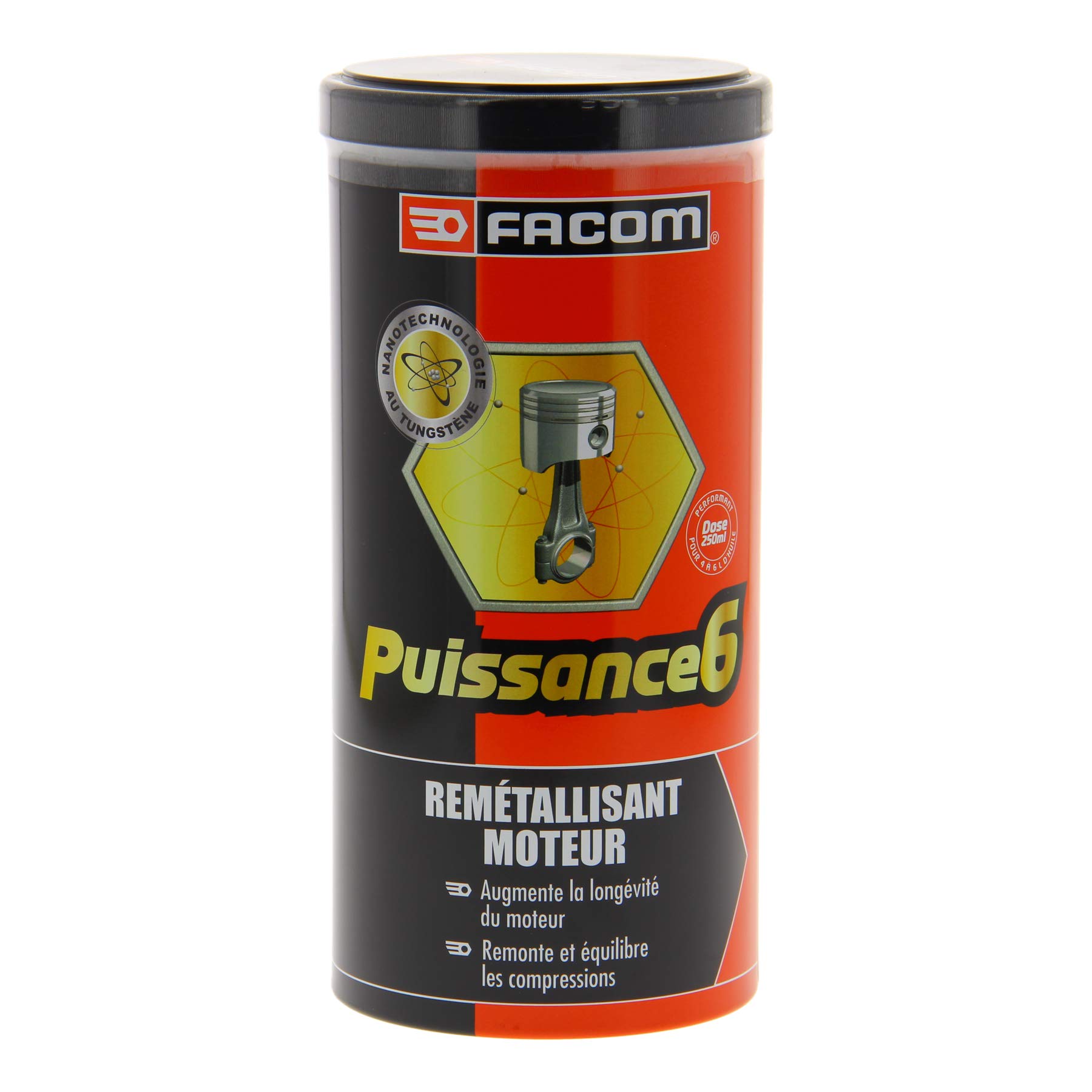 Facom 006014 Remétallisant Moteur 250 ml & 006026 Décalaminage Moteur Intégral Essence, décrassant moteur-CURATIF-1L