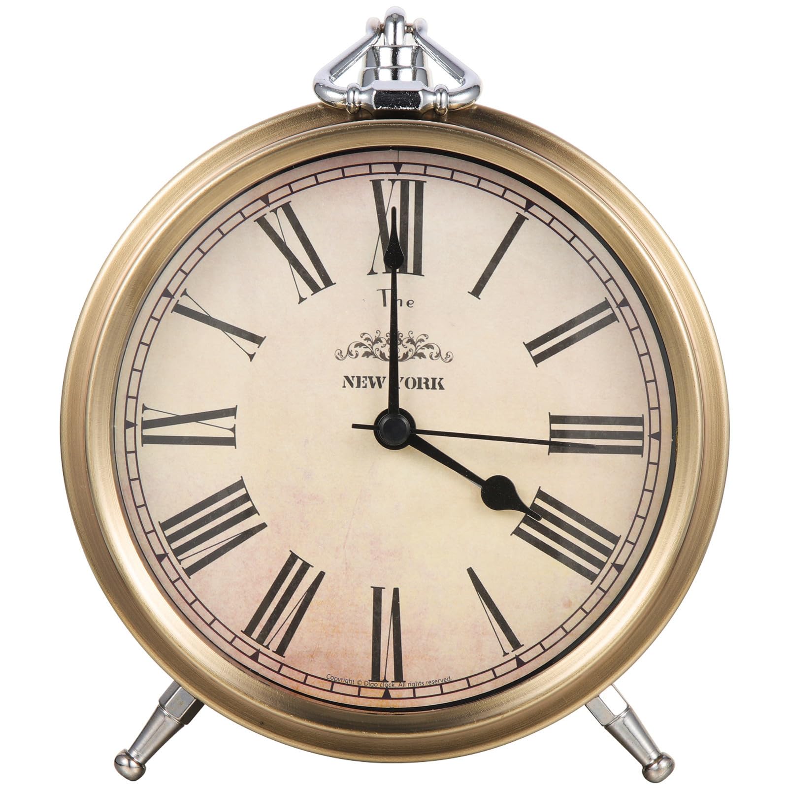 Réveil Design Silencieux BETOOKY en Métal et Verre Vintage