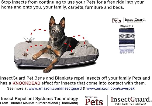 Miniatura 3 de Pets - InsectGuard - Manta para mascotas, mosquitos, moscas, garrapatas y más repelente de insectos para perros y gatos, manta para el hogar,