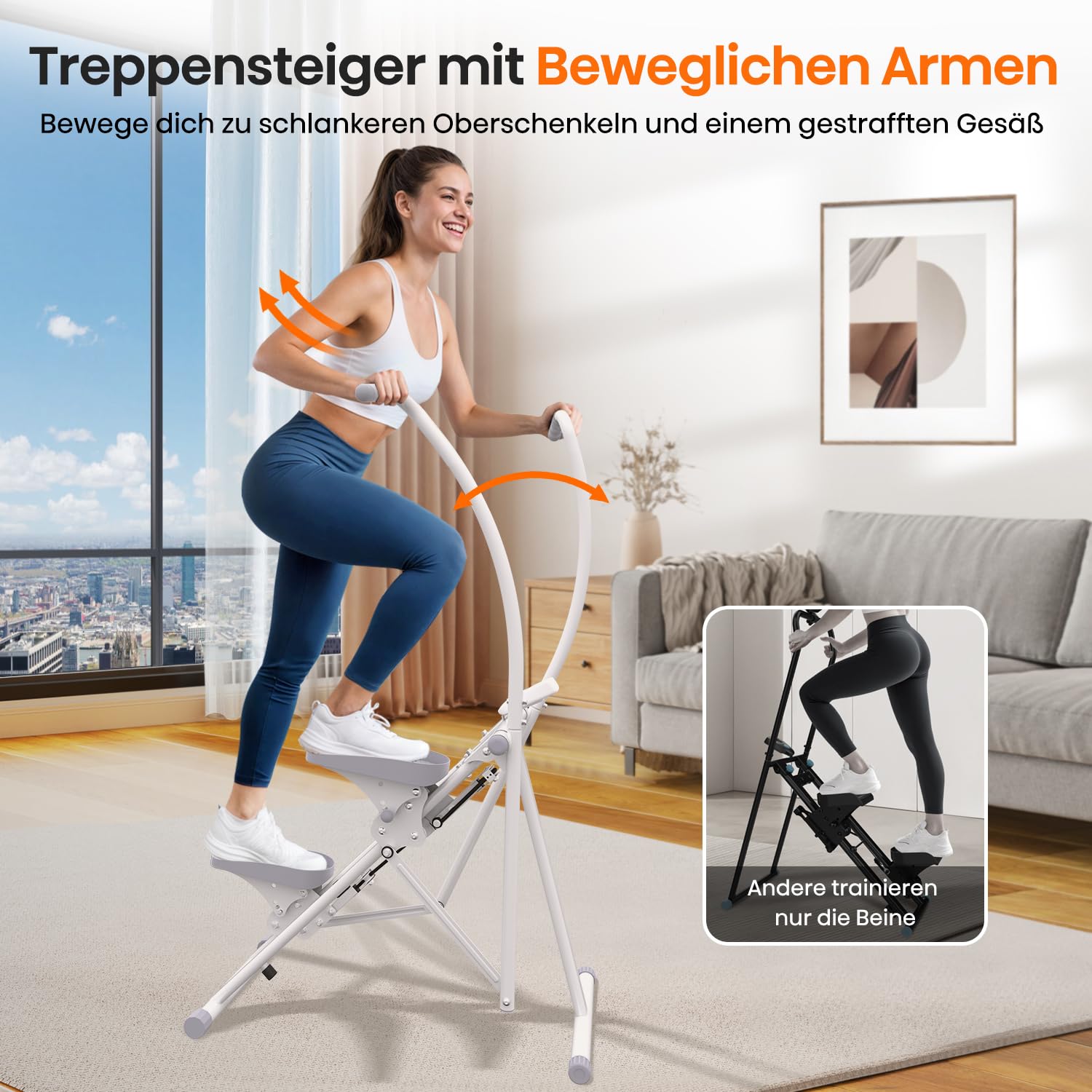 NICEDAY Stair Stepper für zuhause mit Handyhalterung