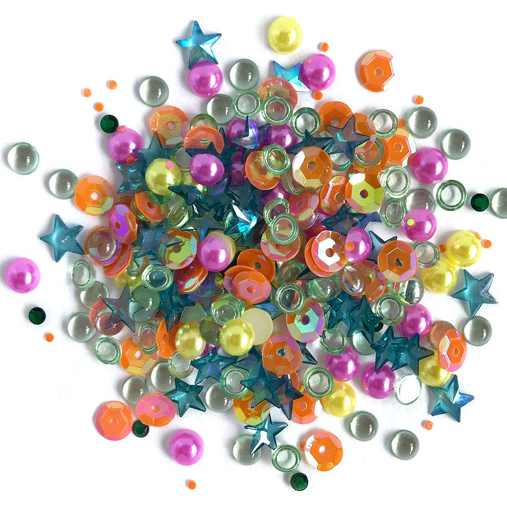 Buttons Galore Rainbow 573962 Sparkletz Embellishment - 10G Pack