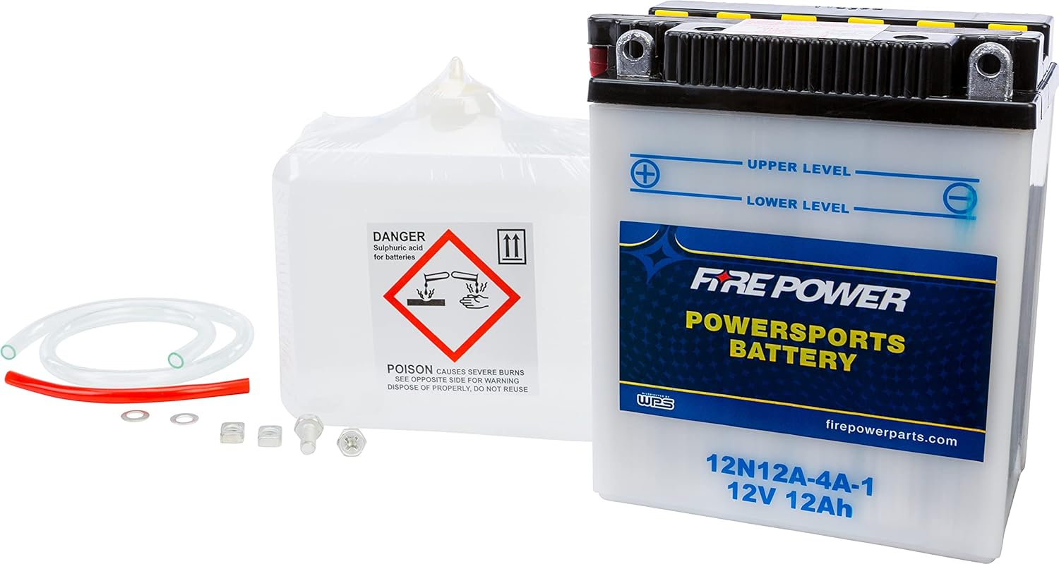 Fire Power Conventional Battery With Acid Pack - HON CB350F 1972-1974; HON