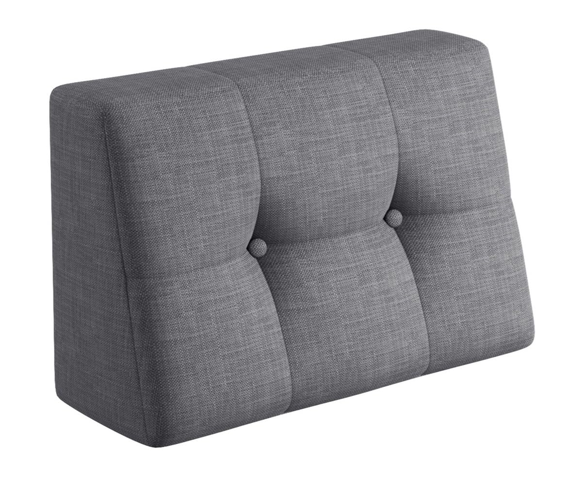sunnypillow Coussin Dossier pour Palette Matelas Extérieur - Appui 60 x 40 x 20/10 cm - Confortable Coussins pour Canapé Jardin, Salon, Terrasse, Balcon - Gris