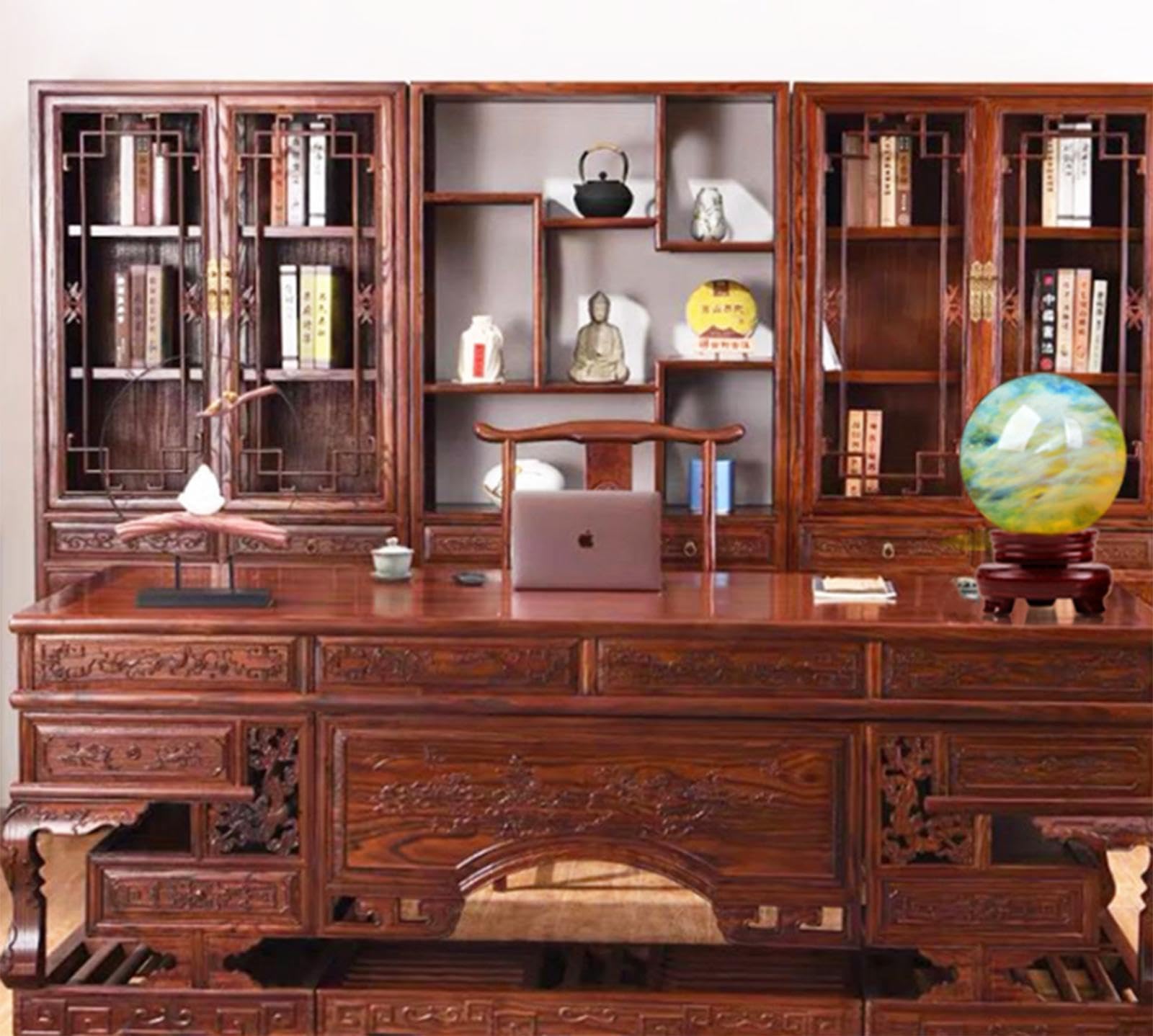 Naturalna Kryształowa Kula Żółta Pachniała Kula Kryształu Kwarcu Polerowana Kula Wróżenia Z Podstawą Do Medytacji, Fengshui, Uzdrawiania, Kula Wróżenia, Dekoracja Wnętrz,160mm
