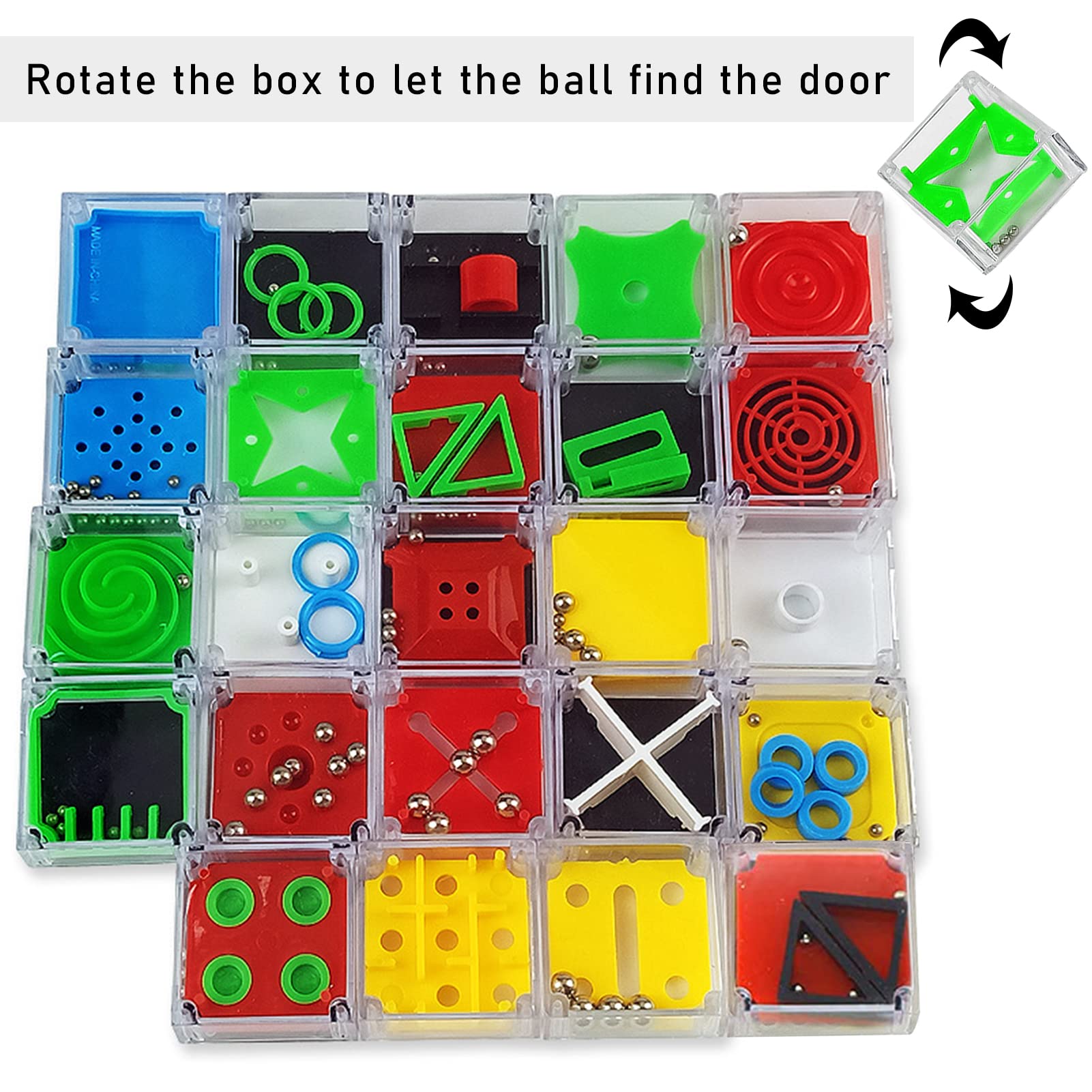 Mini Juegos Educativos 24 Mini Rompecabezas Laberinto - Juegos De Habilidad Con Diferentes Niveles, Antiestrés Mini Puzzle Pack Regalos Niños Cumpleaños