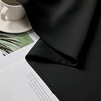 Vista 6 de CUCRAF Juego de 2 paneles de cortinas opacas negras de 54 pulgadas de largo, cortinas de oscurecimiento de habitación para sala de estar