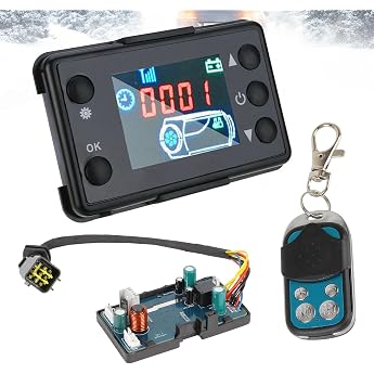 Car Air Diesel Heating Control Board Car Heating Control Board Car Heating Control Motherboard with LCD Switch Remote Control Suitable for 12 V 3 KW/5 KW Diesel Air Heating