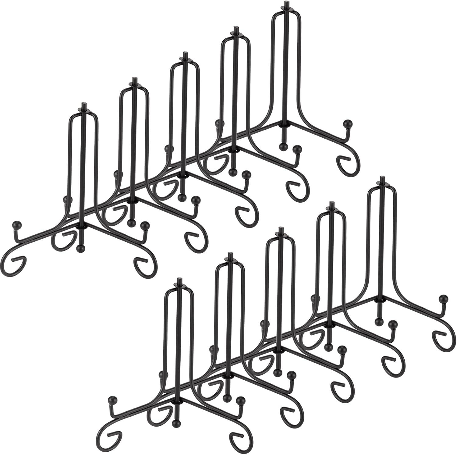 10 Pack Iron Plate Stands for Display, Plate Holder Display