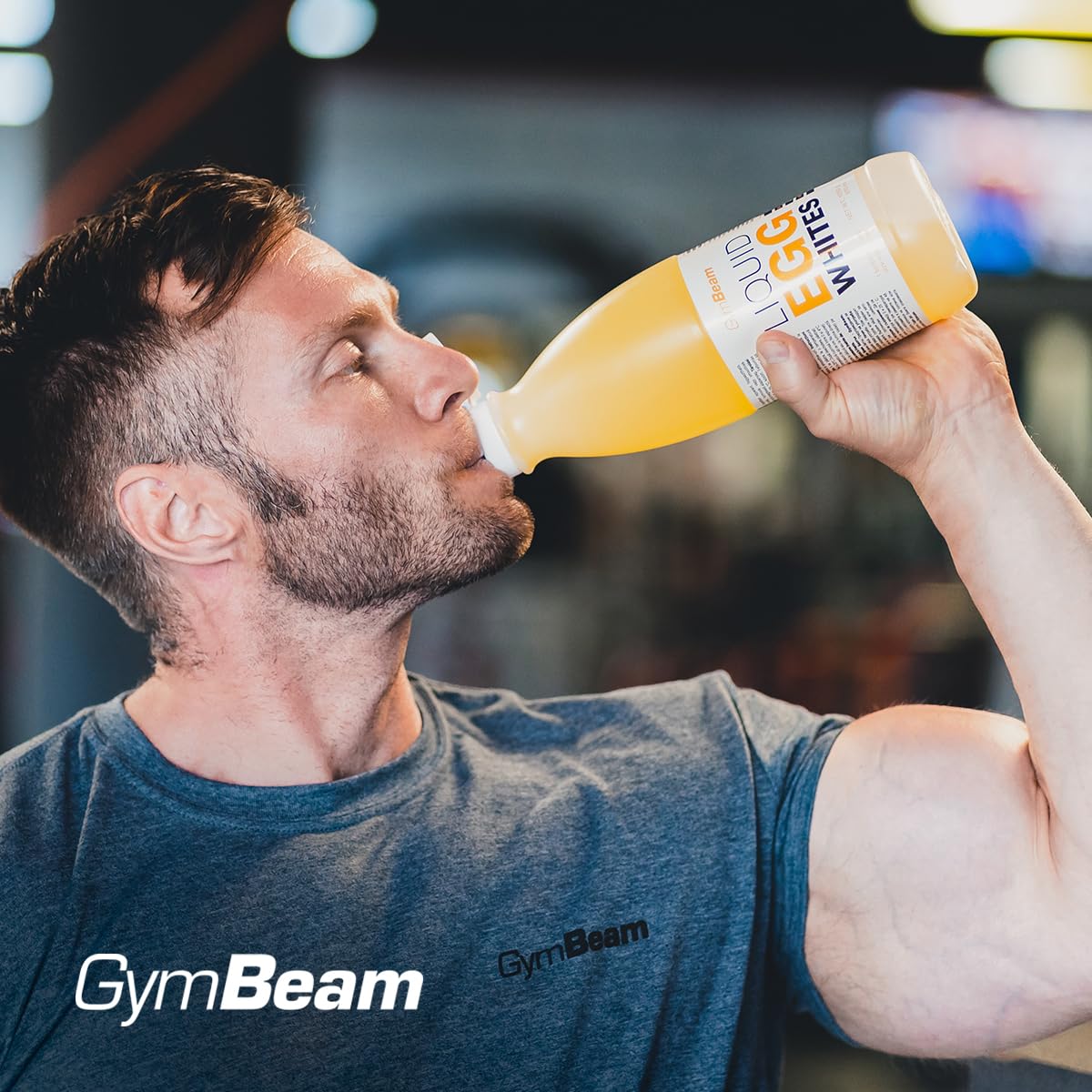 GymBeam Flüssiges Eiklar 1000g - praktische Form von 100% Eiklar, schnelle und vollwertige Eiweißquelle, ideal fpr Proteinshakes, Backen und Kochen (1000 g (3er pack), Unflavored)