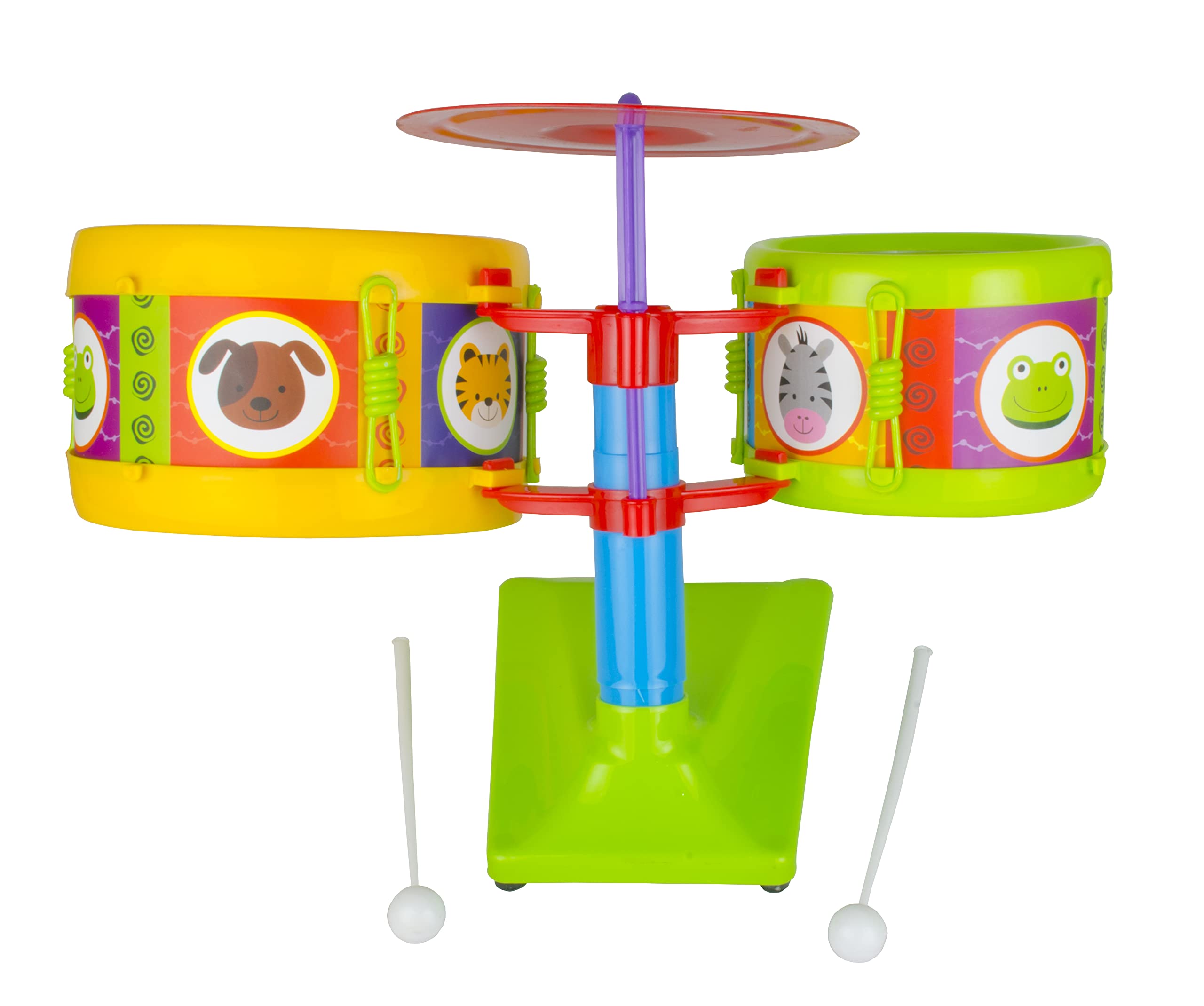 TOY FUN Musical Drum Set for Kids 2 Drums and 1 Cymbal Age 3 Years and Above - Image 5 thumbnail