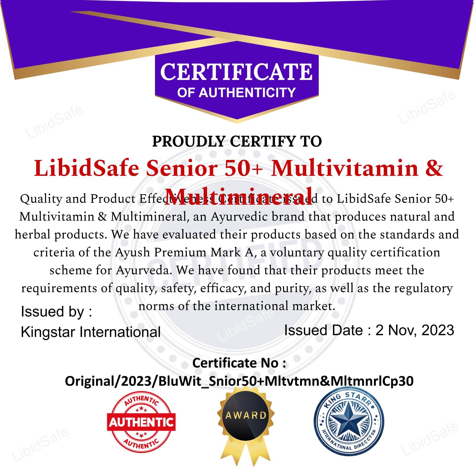 Ayurvedic Senior 50+ Multivitamin & Multimineral Capsules - Completerition for Healthy Life - Vegetarian Tablets Pack of Essentialrients for Vitality & health 3