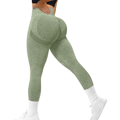 MOHUACHI Women Scrunch Butt Lifting Leggings for Women Seamless High Waisted Workout Yoga Pants Gym Booty Tights