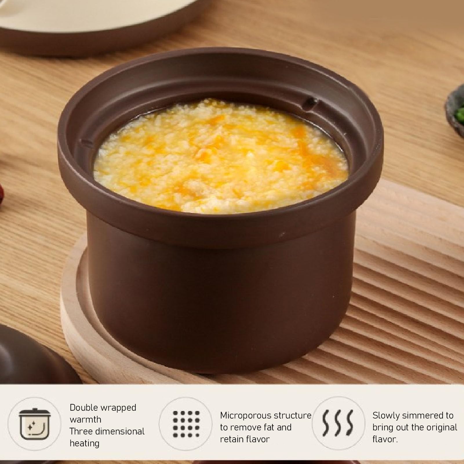 Elektryczny Garnek do Gulaszu 3,8 L, Rezerwacja 24H Ceramiczny Garnek Wewnętrzny Wolnowary Garnek do Gotowania, Ceramiczny Garnek do Gulaszu Zupa Owsianka do Kuchni
