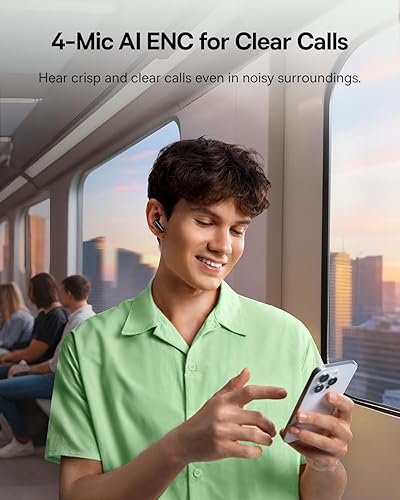 Miniatura 4 de Baseus Bass BP1 NC - Auriculares inalámbricos híbridos con cancelación activa de ruido, controlador de súper graves de 0.472 in, tiempo de