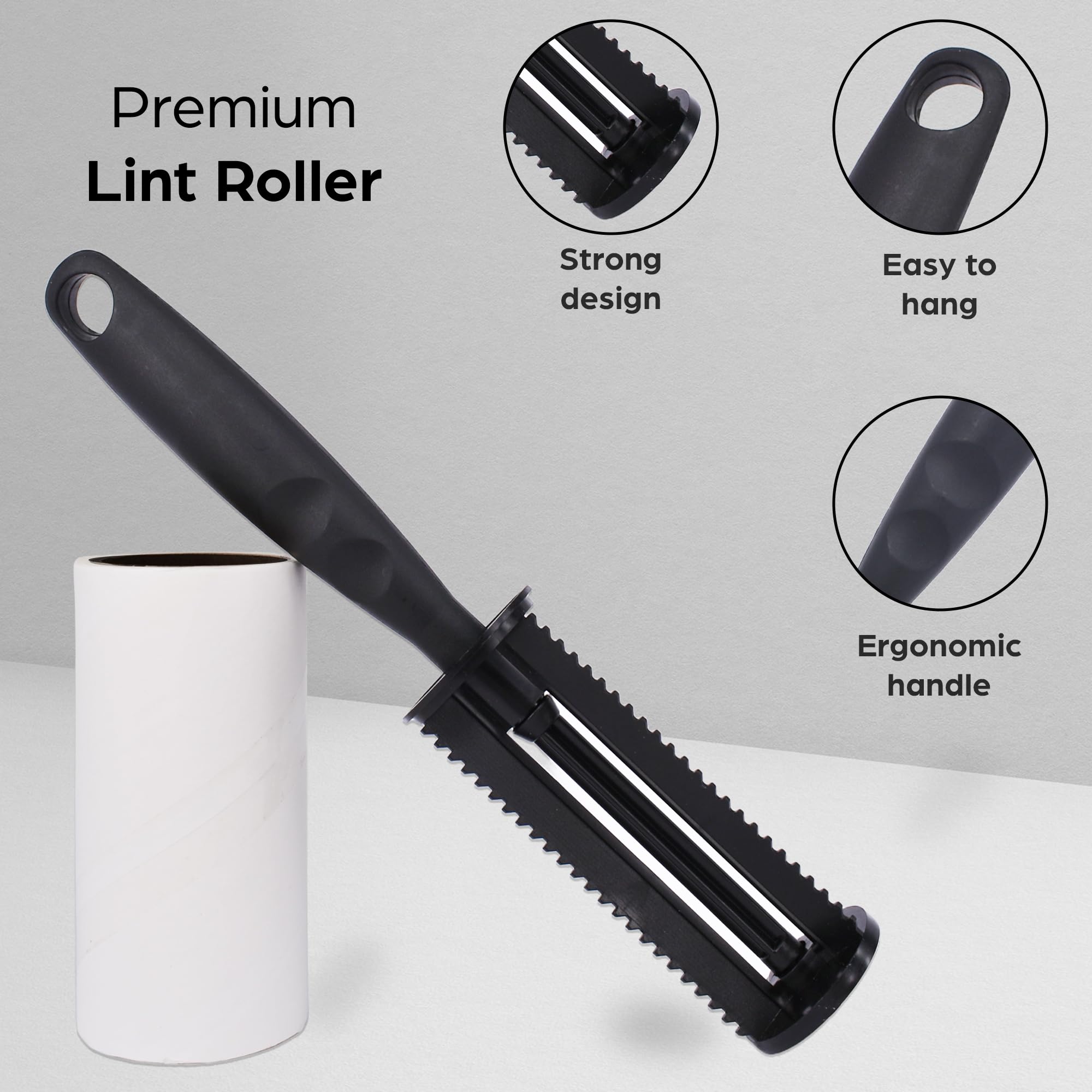 TLG Lint Roller, 6 Refills 420 Extra Sticky Sheets with Handle, Sticky Roller for Clothes, Lint Roller Refills - Image 2