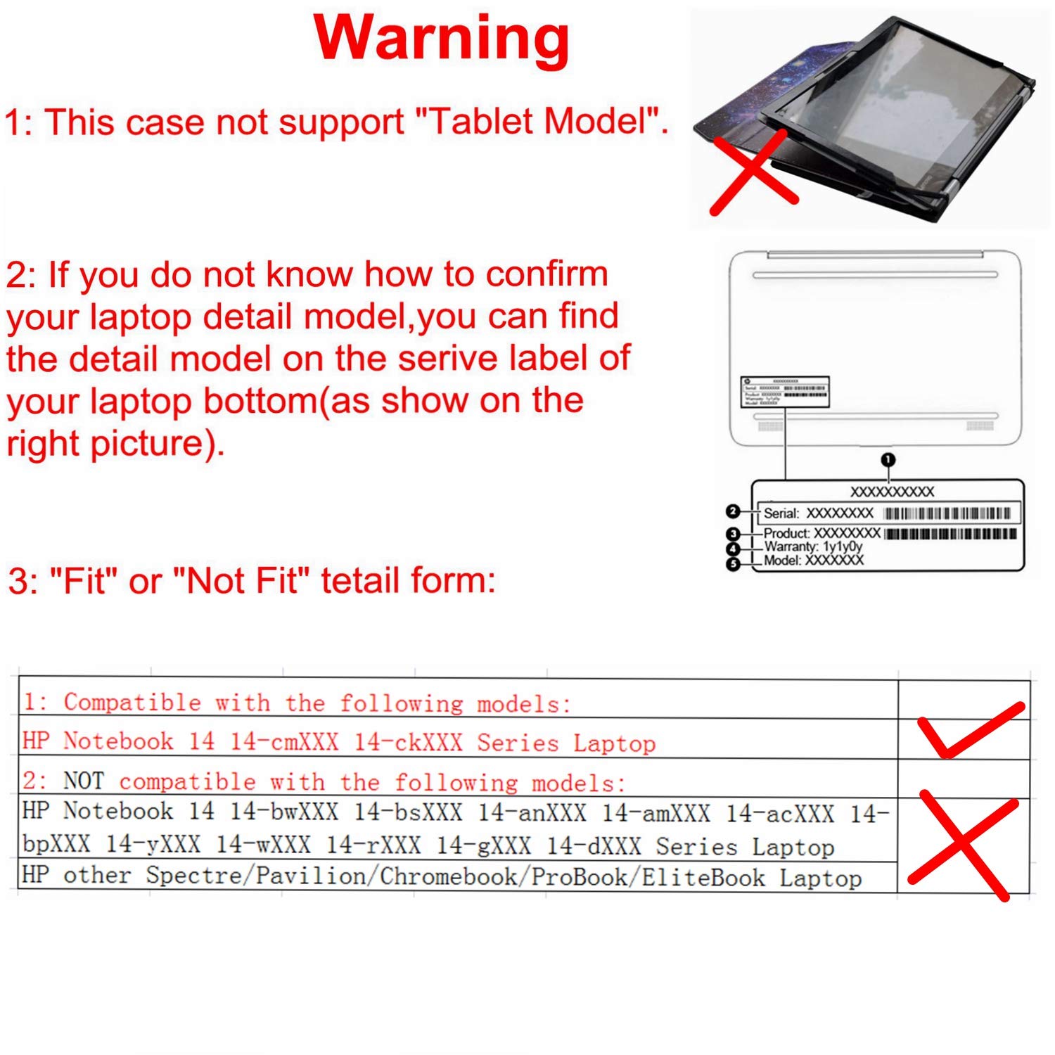 Amazon.com: Alapmk Protective Case Cover for 14 HP Notebook 14 14-cmXXX  14-ckXXX Series Laptop [Warning:Not fit HP Notebook 14 14-bsXXX 14-bwXXX  14-anXXX 14-amXXX 14-axXXX Series],Starry Night : Electronics