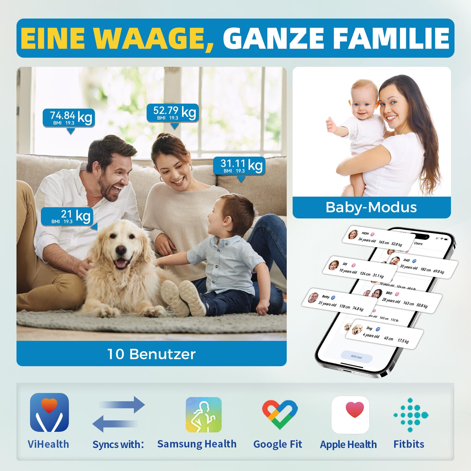 Lepulse Bilancia Pesapersone Digitale in Vetro Temperato, 33x30cm, Max 250kg, Pesa Persone Professionale Bilancia Smart con app, Digitale Bluetooth, Graduazione di Precisione Ogni 100g, per Peso, BMI
