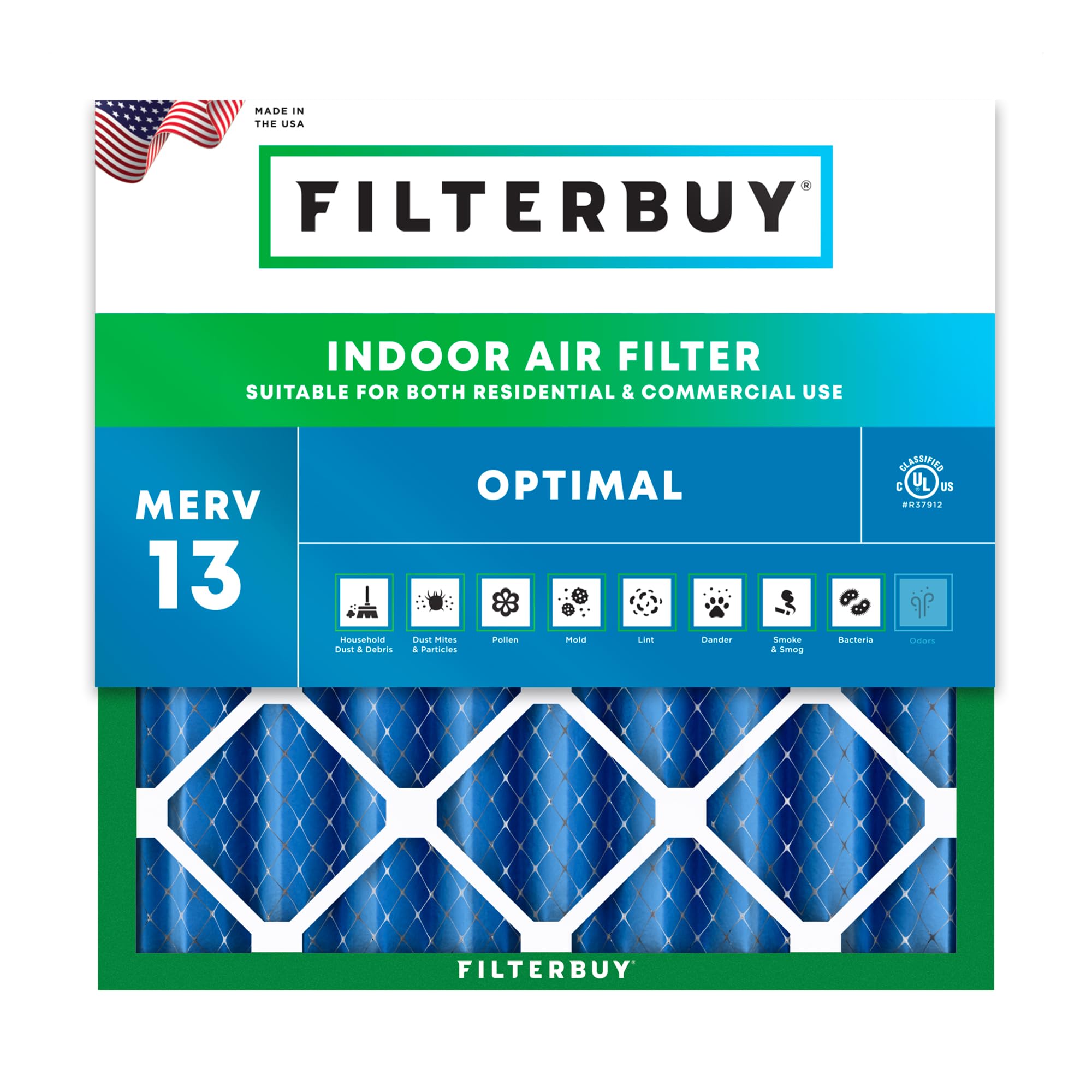 Filterbuy 20x20x4 MERV 13