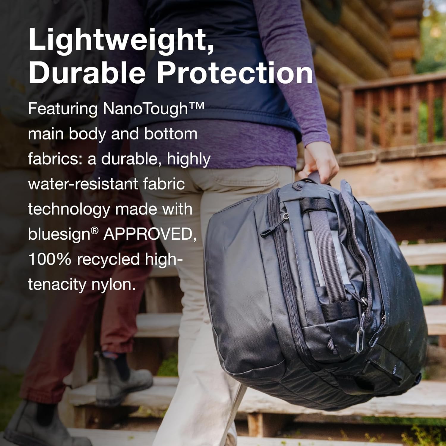 Osprey Transporter Durable Squffel Bag - Water Resistant Square Split Travel Duffel Backpack - Image 4