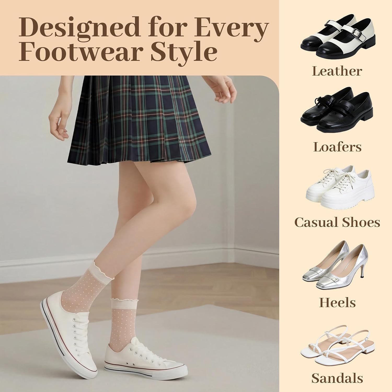 24 Pairs Women's Sheer Ruffle Socks, Summer Cool See Through Crew Sock Ultra Thin Polka Dots Nylon Lace Ankle Sock