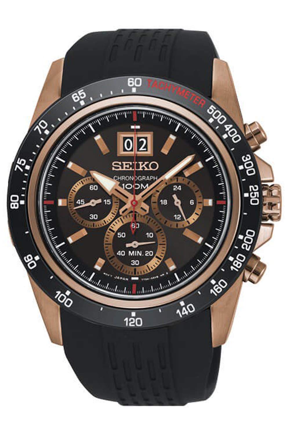 Seiko Neo Sports Montre Homme Analogique Quartz avec Bracelet Silicone SPC250P1