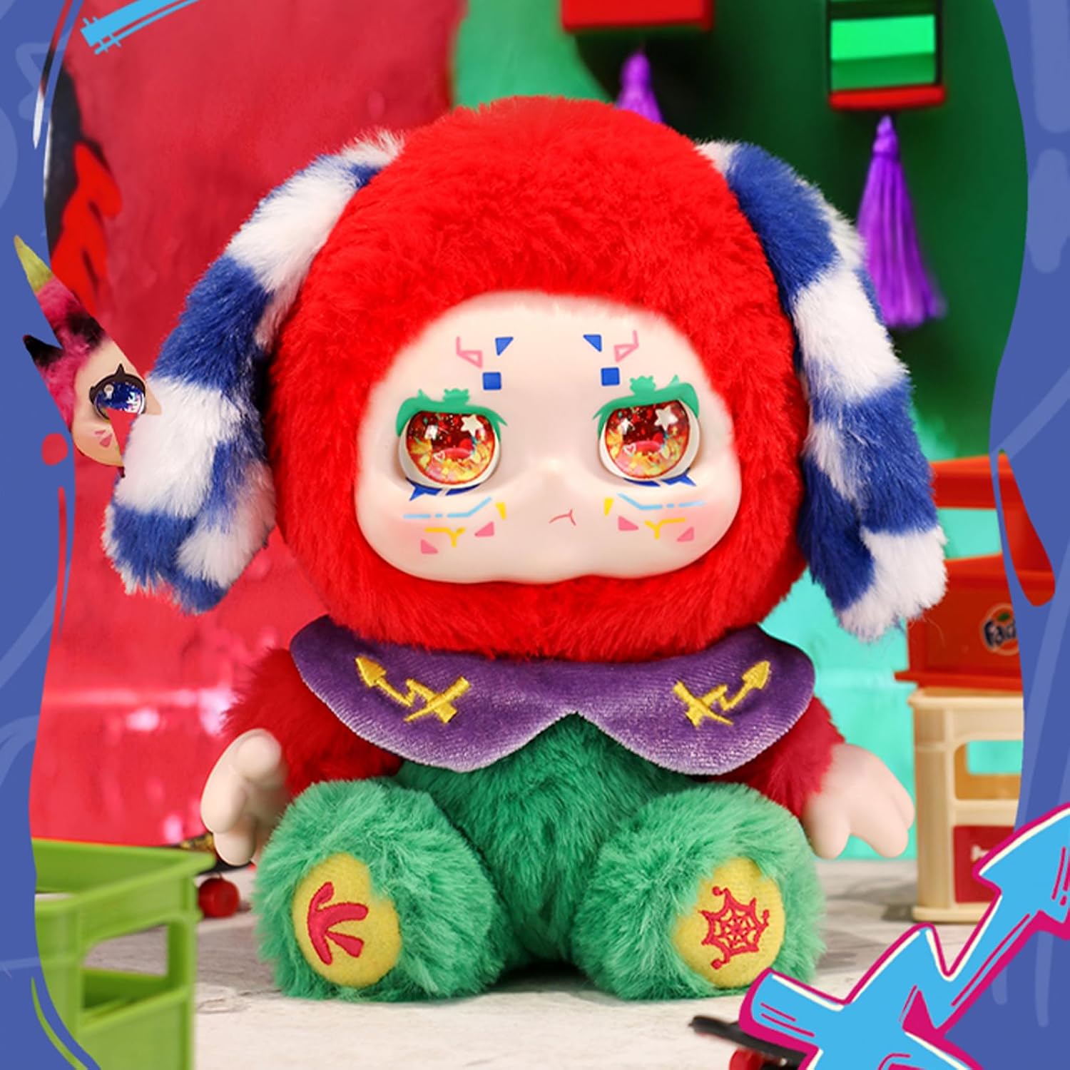 CALEMBOU Vinyl Plush Blind Box, Kimmon Camouflage Fantasia Series Soft Stuffed Keychain, Collectible for Birthday Christmas, Random 1 Box