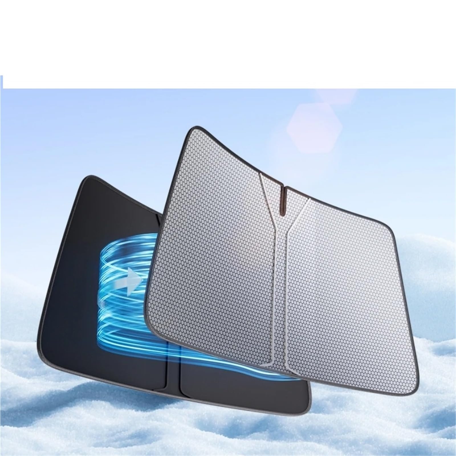 para Tesla para Modelo Y/Juniper 2025-2020, Parasol Delantero con Aislamiento Térmico De Grafeno, Parabrisas Parasol Coche