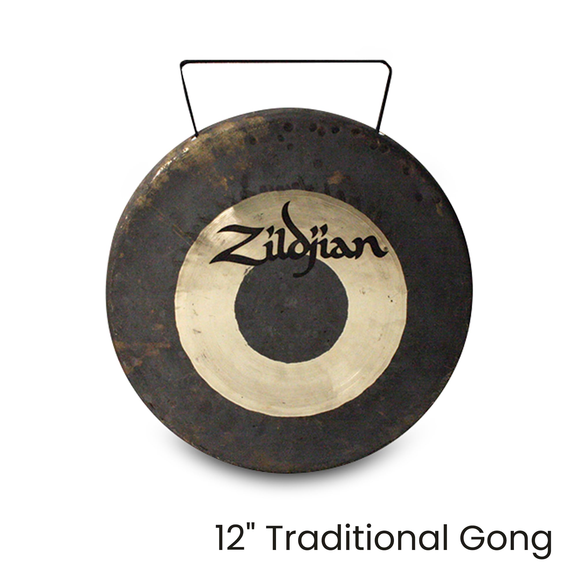ZILDJIAN - P0565-12" TRAD. GONG AND STAND SET, Set Composto da Gong da 12", Supporto e Mallet, Progettato per Essere Suonato ed Esposto