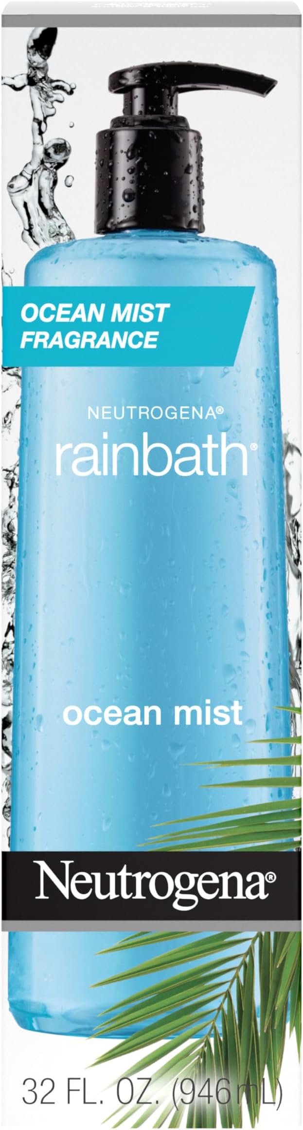 Rainbath Replenishing and Cleansing Shower and Bath Gel, Moisturizing Body Wash and Shaving Gel with Clean Rinsing Lather, Ocean Mist Scent, 32 fl. oz