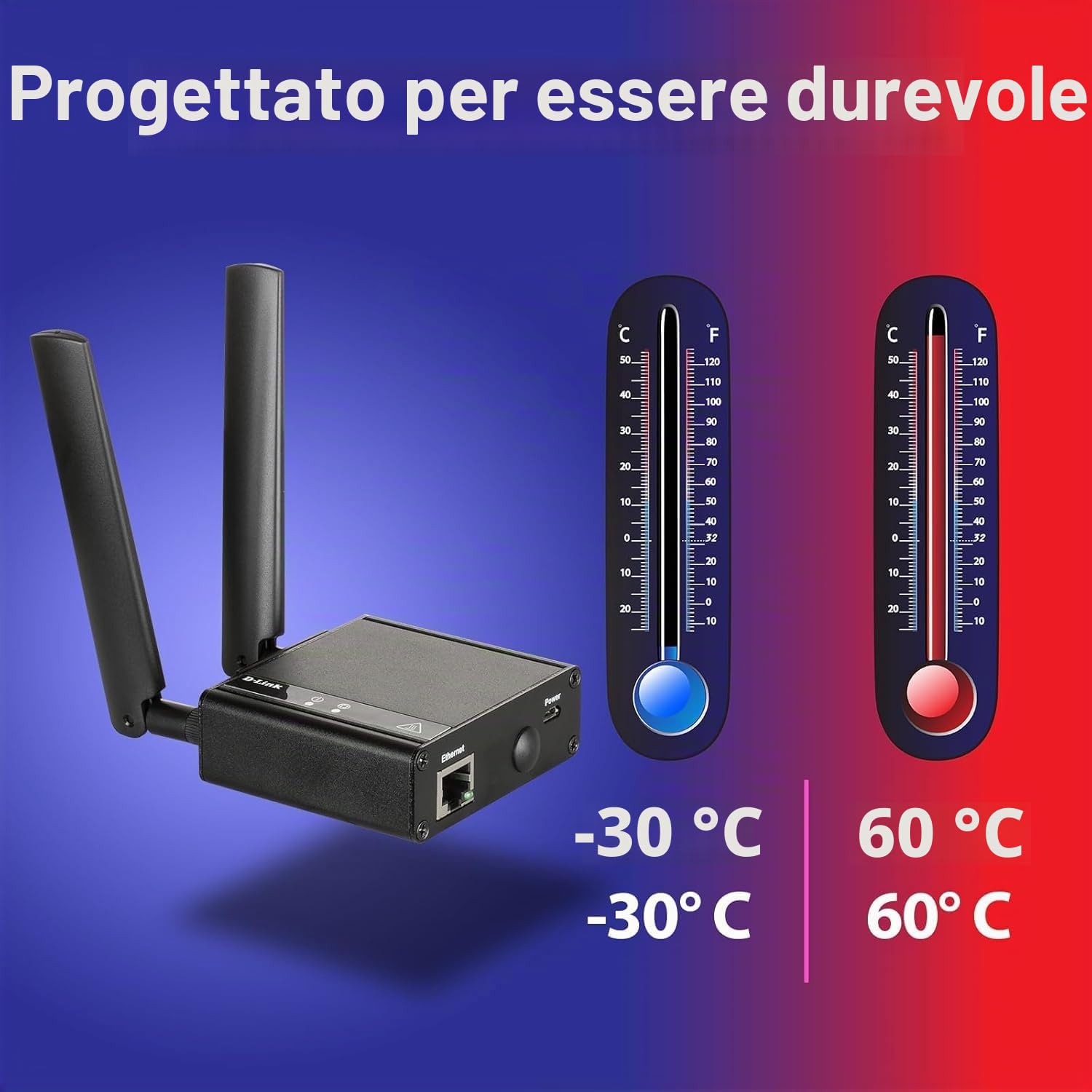 D-Link DWM-311 Modem VPN 4G M2M – Modem industriale LTE Cat.4 con Gigabit Ethernet, sicurezza VPN, gestione remota, Plug & Play, doppia antenna SMA