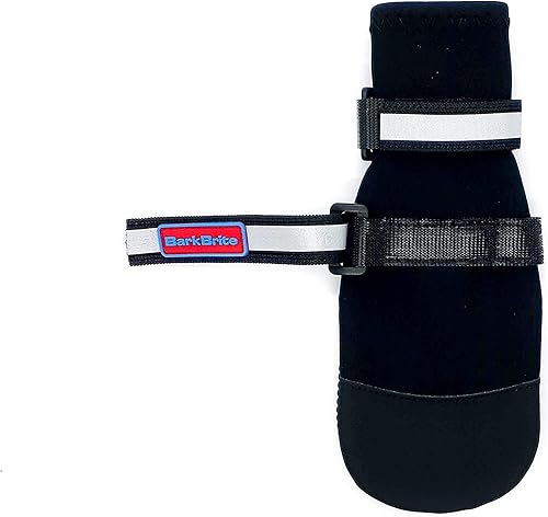 Miniatura 5 de Botas protectoras para patas de perro en neopreno, para todos los climas, con correas retráctiles en 5 tamaños., Negro