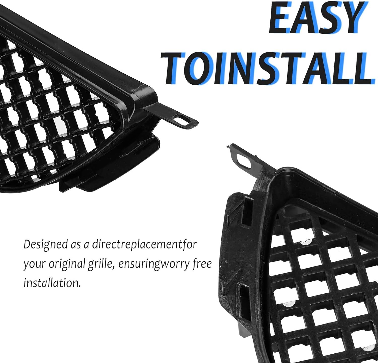 Front Bumper Grille for 2001 2002 2003 2004 2005 LEXUS IS300 ABS Black Mesh Front Upper Grill Guard Replacement Part