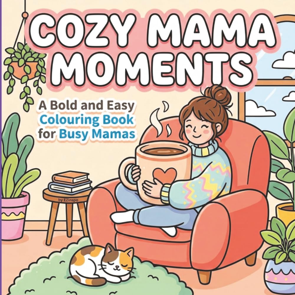 Cozy Mama Moments: A Bold and Easy Colouring Book for Busy Mamas (The Cozy Mama Collection)