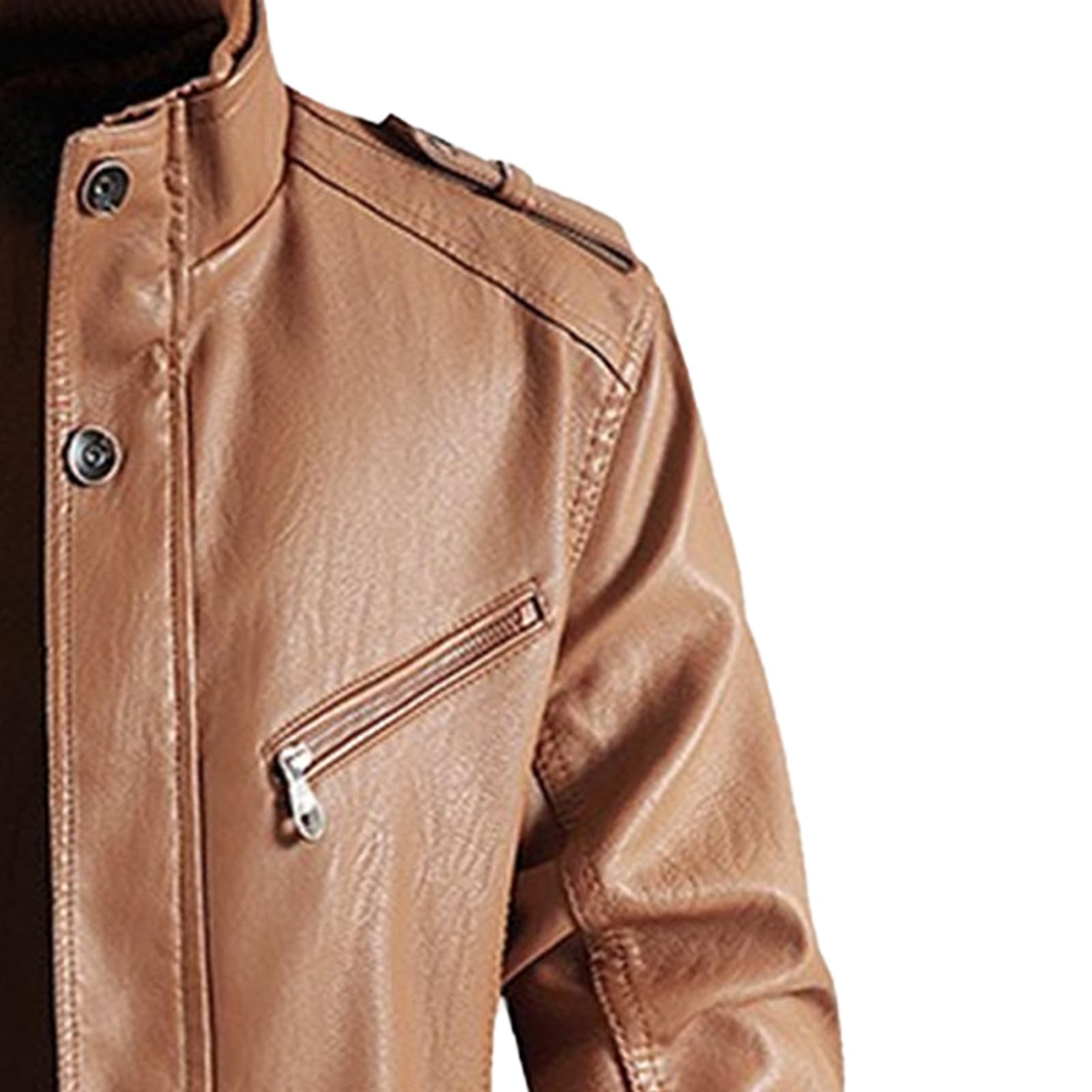 Giacca da uomo in ecopelle di media lunghezza gotica autunno inverno colletto alla coreana giacca in pelle Bussiness PU trench coat
