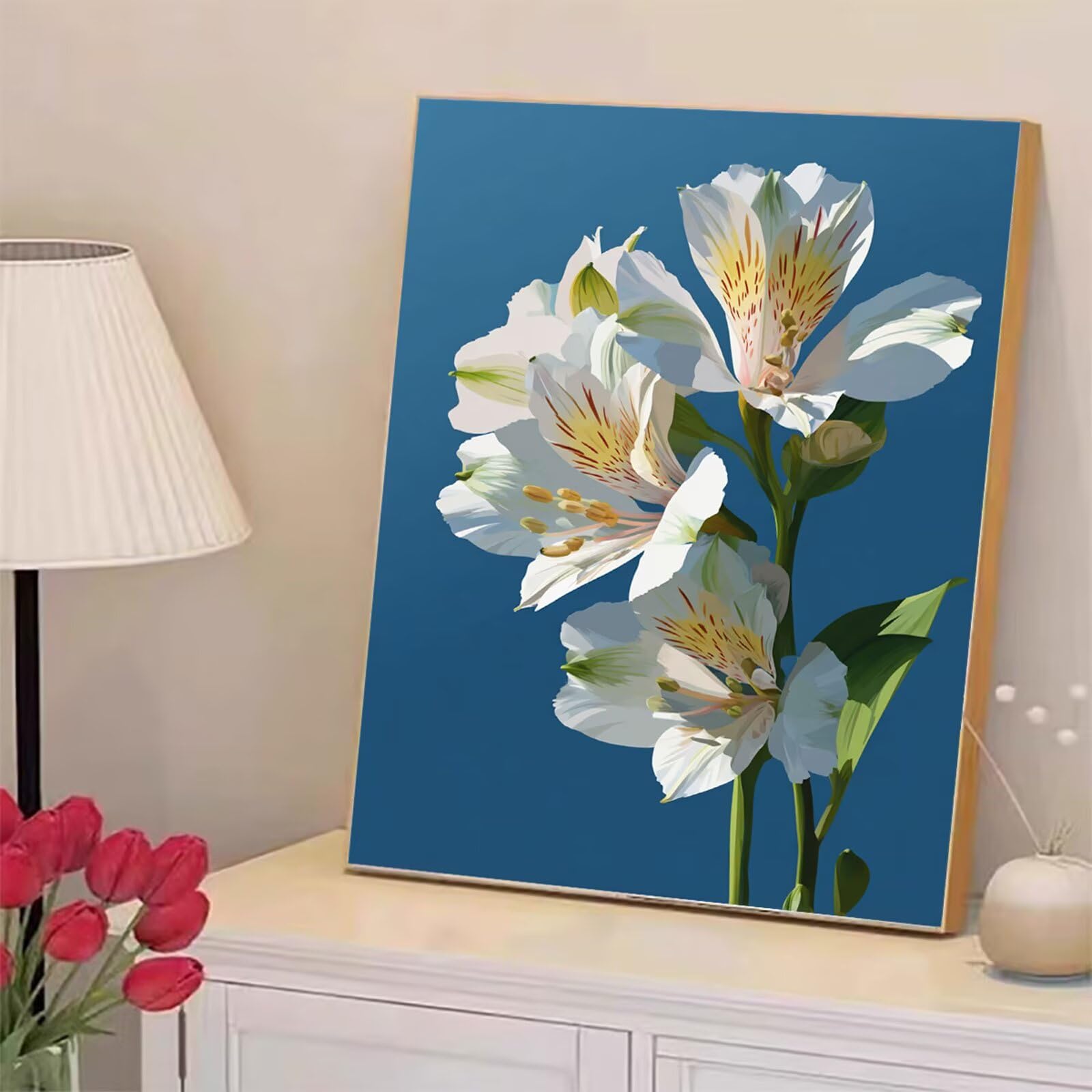 Kompletny zestaw do malowania diamentowego dla dorosłych, 5D diamentowa sztuka kryształowa sztuka, 60 x 90 cm DIY kryształowa mozaika z kryształem górskim na płótnie do dekoracji domu i relaksu, kwiat