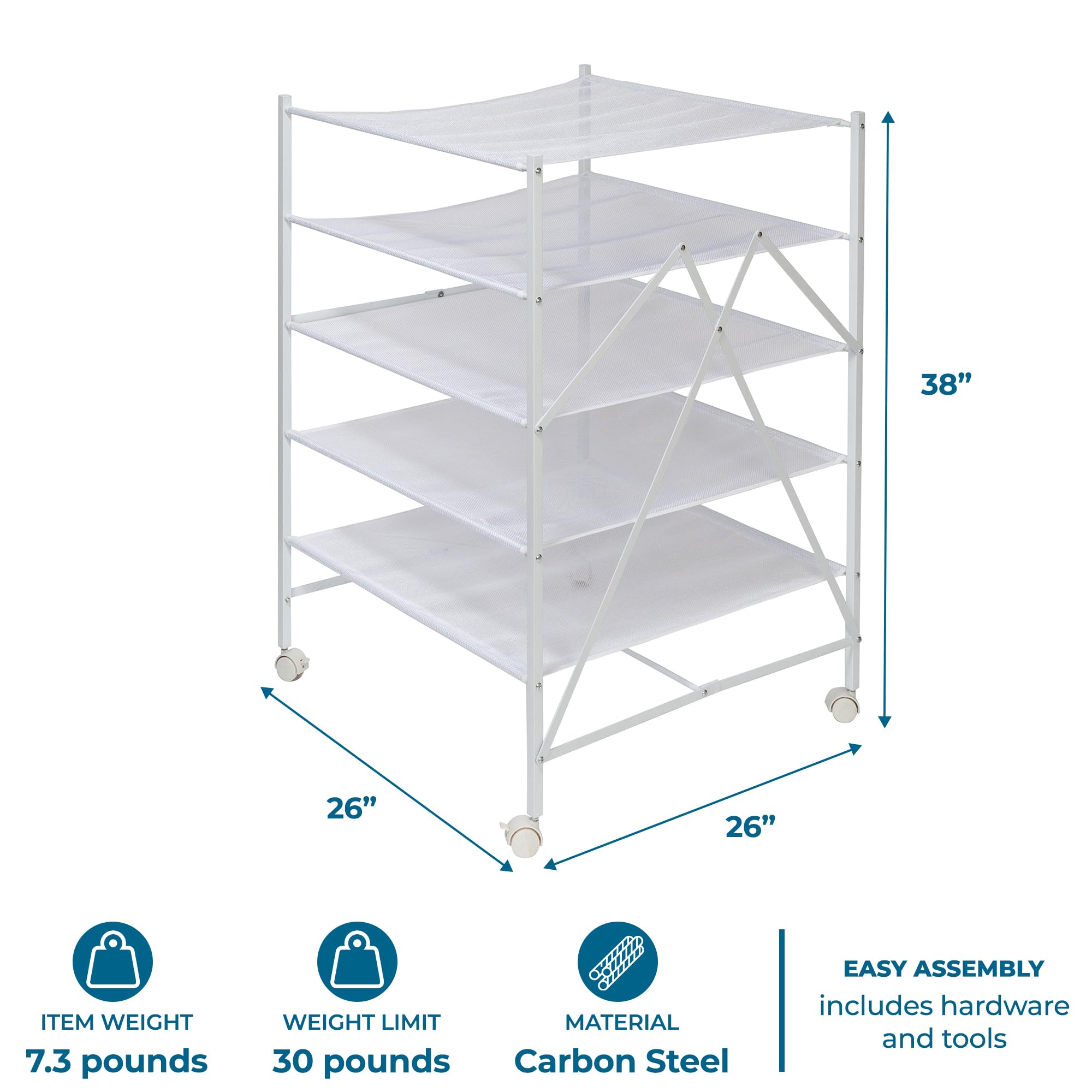 Amazon.com - Honey-Can-Do 5-Tier Mesh Laundry Drying Rack – Soft